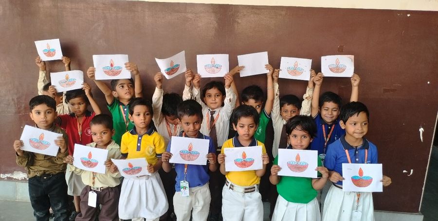 Diwali diya drawings