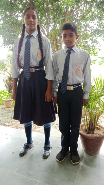 Students in school uniform
